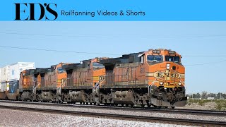Ed's New Railfanning Video October 17, 2023 BNSF 4600 MP 740 NEEDLES SUB