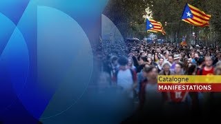 Manifestation de colère en Catalogne