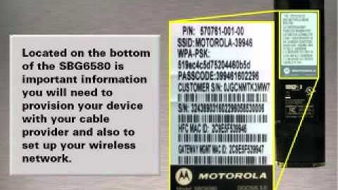 SBG6580 Video Tutorial: Connection and Provisioning