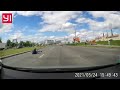 Момент аварии с мотоциклом в Гродно 24 мая 2021
