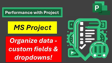 #09 MS Project - Organize data with custom fields & dropdowns