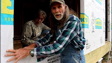 Installing a LARGE Window and House WRAP |  Off Grid Cabin Build  |  Episode 11