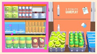 Fill Up Fridge: Organizing Game | 3 Minute Gameplay ep.01 | Level 1-3 screenshot 1