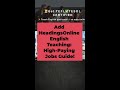 Online English Teaching: High-Paying Jobs Guide!
