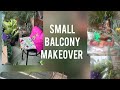 small balcony budget makeover #diy wooden shelf#how to decorate small balcony#