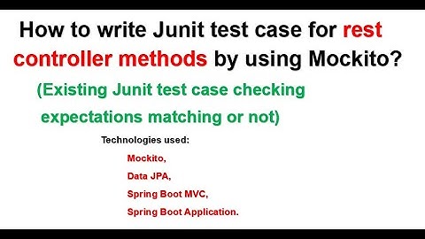 Rest Controller Handler method or method Junit test case for postmapping #checking expectations#2024