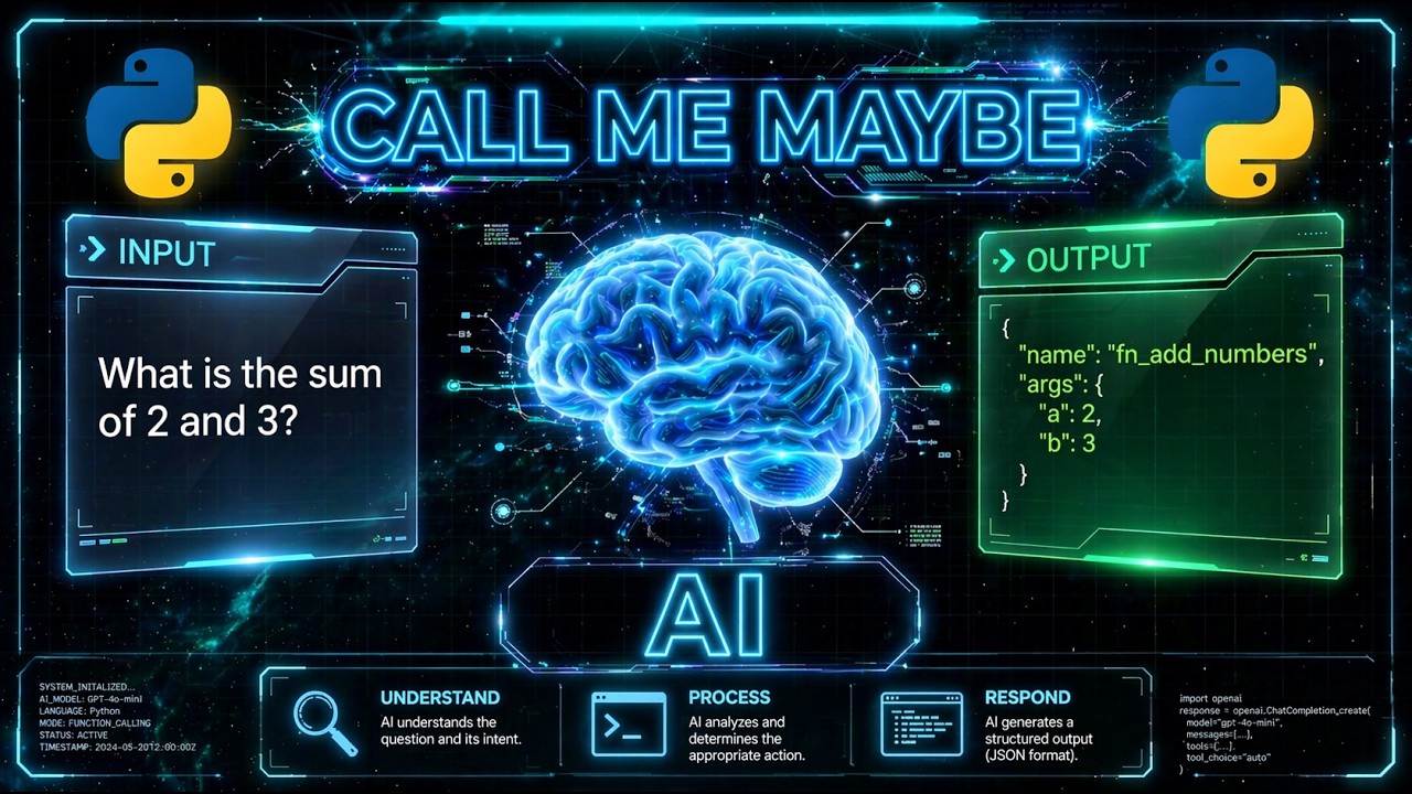 شرح Call Me Maybe: AI Function Calling - Python (part 9) - YouTube