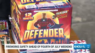 Spring Fire teaches Fireworks Safety on KHOU 11 News.