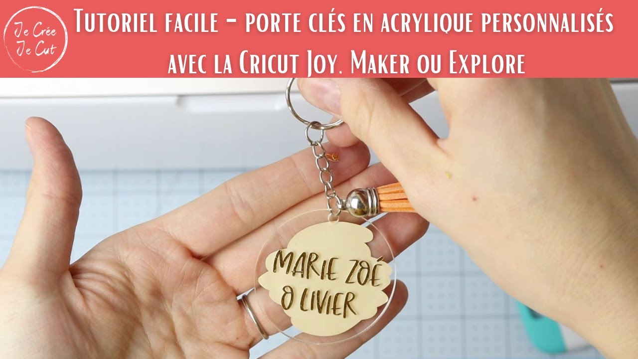 Porte clé acrylique transparent prénom