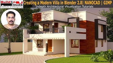 Making a Modern House in Blender | Blender 2.8 Architecture Tutorial | Cycles Render