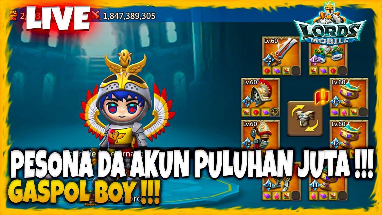 PESONA DA RL PULUHAN JUTA ?!! LETS GO WKWKWK - Lords Mobile Indonesia