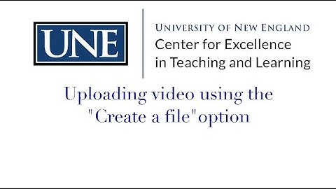 Uploading Video with the "Create a File" option in Brightspace
