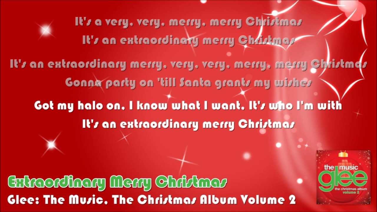 Glee - Extraordinary Merry Christmas (Lyrics On Screen) - YouTube