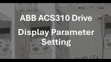 ABB ACS310 drive display parameter setting | rpm | Hz | A