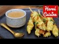 Recette brochettes de poulet satay sauce cacahutes