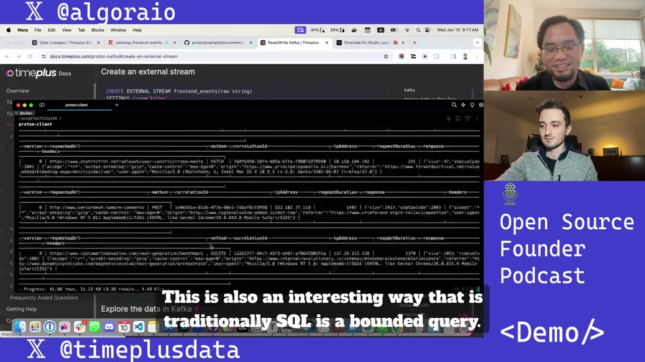 Live demo 💻 Timeplus.com #opensource SQL Streaming