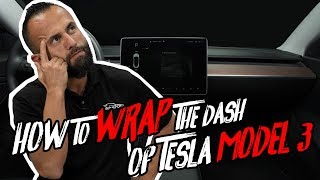 Custom Tesla Model 3 Dash Wrap How To (IN LEATHER)