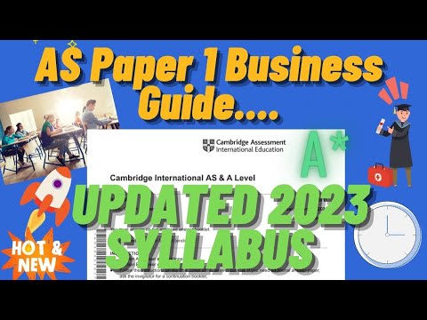 AS Business Paper 1 Survival Guide Updated 2023 (CAIE)
