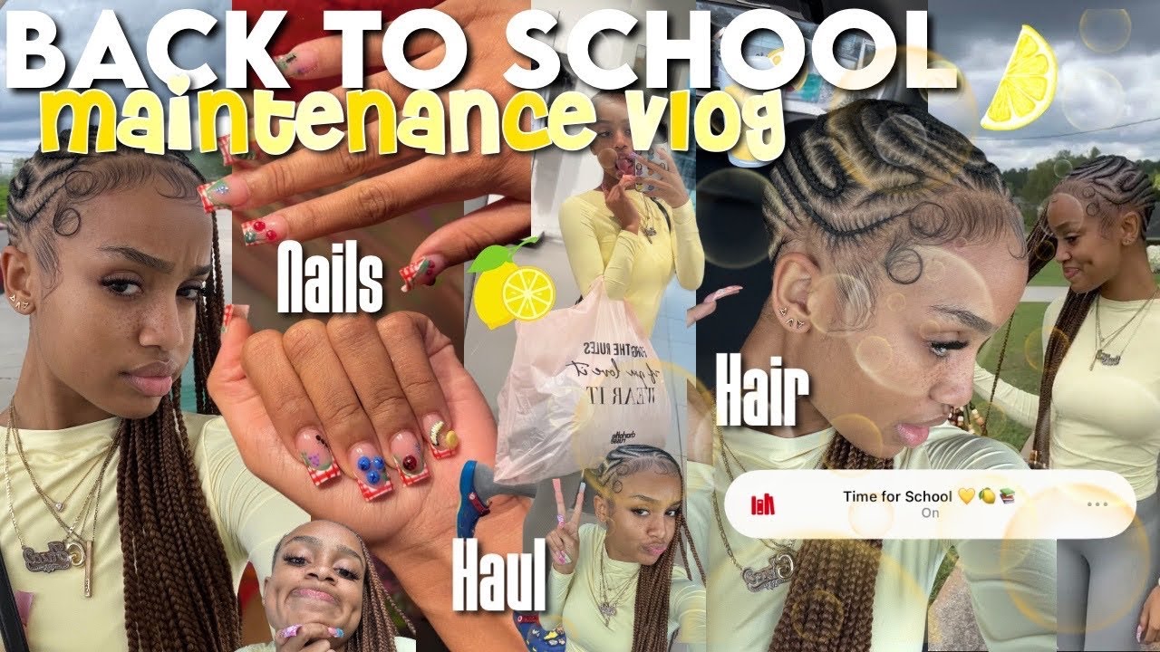 BACK TO SCHOOL MAINTENANCE VLOG | hair, nails, lashes, clothing haul, + more!