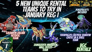 5 NEW UNIQUE RENTAL TEAMS to try for January Regulation I (Pokemon Scarlet & Violet: VGC2026 Rentalz