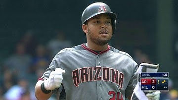 ARI@MIL: Tomas plates two with a ground-rule double