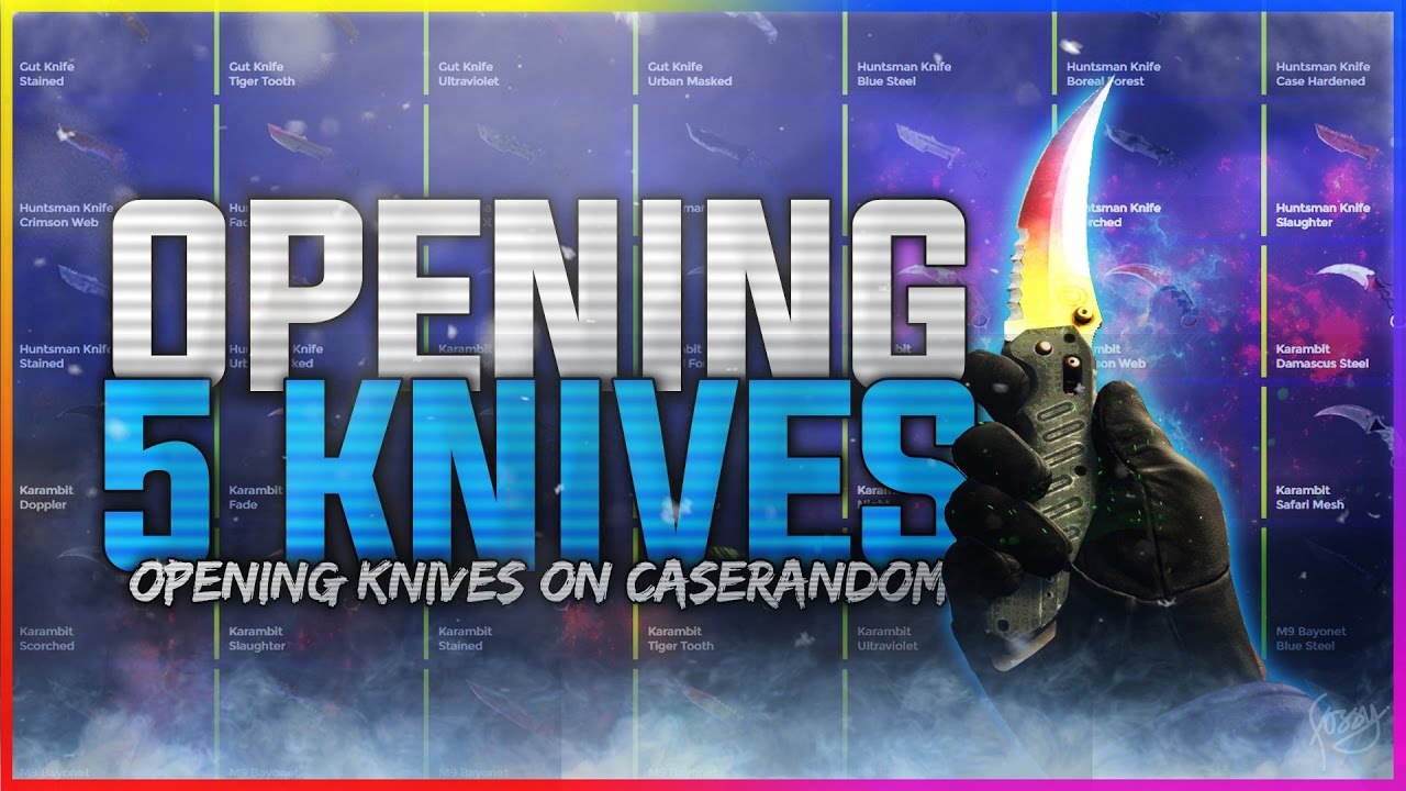 Opening 5 KNIFE CASES on YouTube