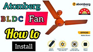 BLDC Fan Installation step by step with Safety Rope/ Wire #atomberg