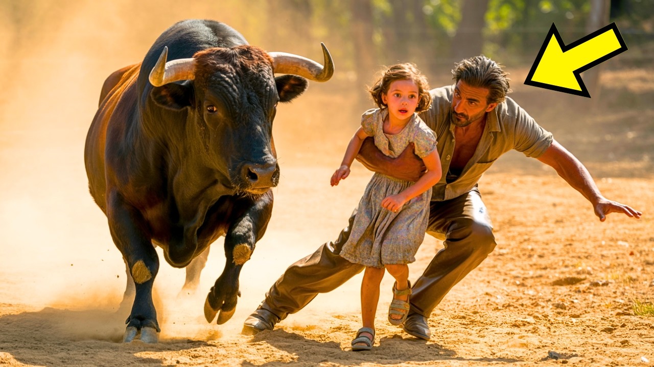 RANCHERO SALVA A NIÑA DE SER ATACADA POR TORO FURIOSO, ¡SU REACCIÓN SORPRENDE!