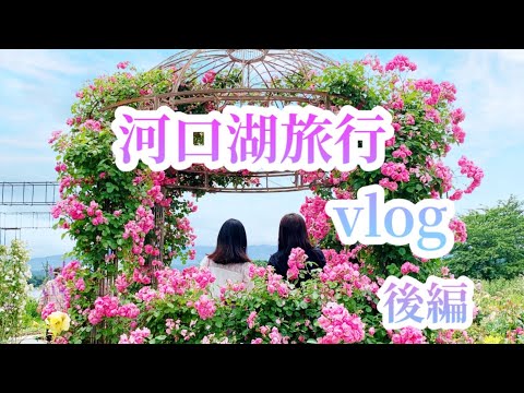 【河口湖女子旅】カフェ、グルメvlog /ハナテラス/音楽と森の美術館/大石公園ハーブフェスティバル(後編)