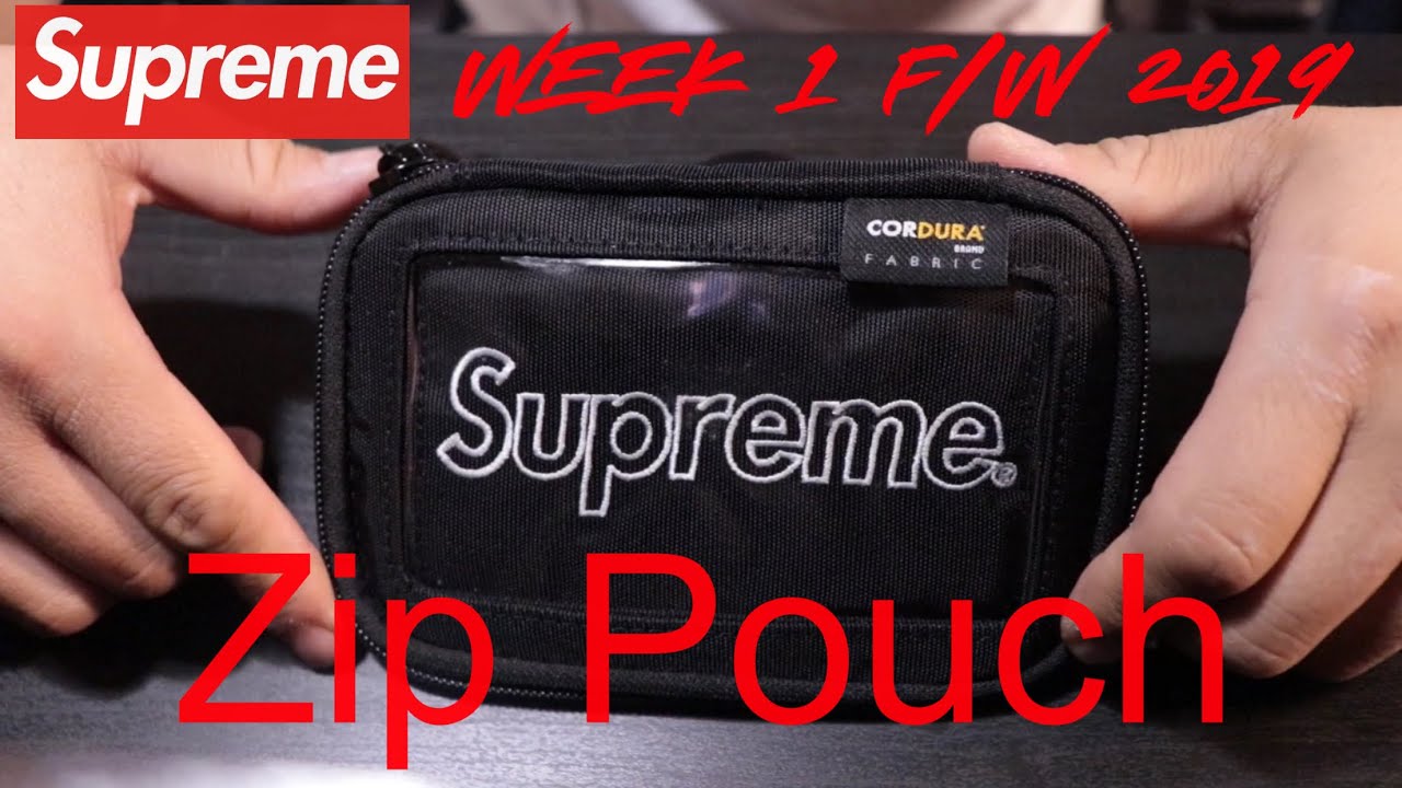Supreme FW19 Small Zip Pouch Review - Actually A Wallet? - YouTube