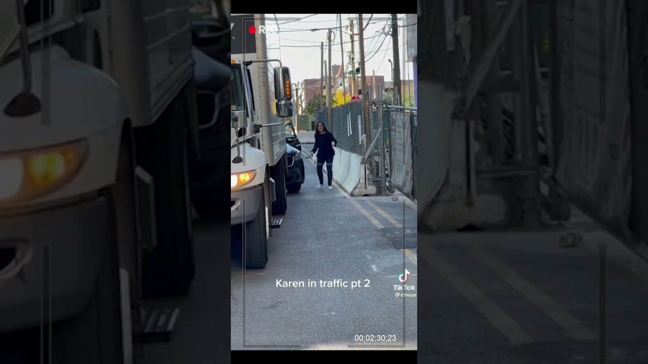 Driver Karen gets IMPATIENT, tries to speed up traffic by honking 