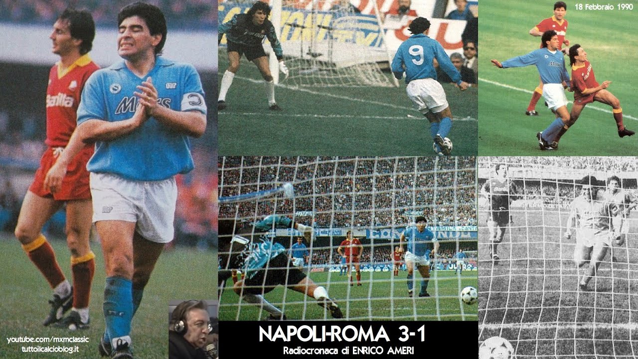 Napoli-Roma 3-1 (18/2/1990) Radiocronaca di Enrico Ameri (Tutto il calcio minuto per minuto)