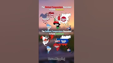 The Hottest And Coldest Temperatures Recorded in Each Continent #map #mapper #mapping #geography