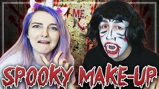 Lizzie does my SPOOKY MakeUp!