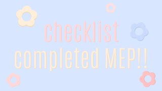 Checklist ♡ completed typography MEP !!