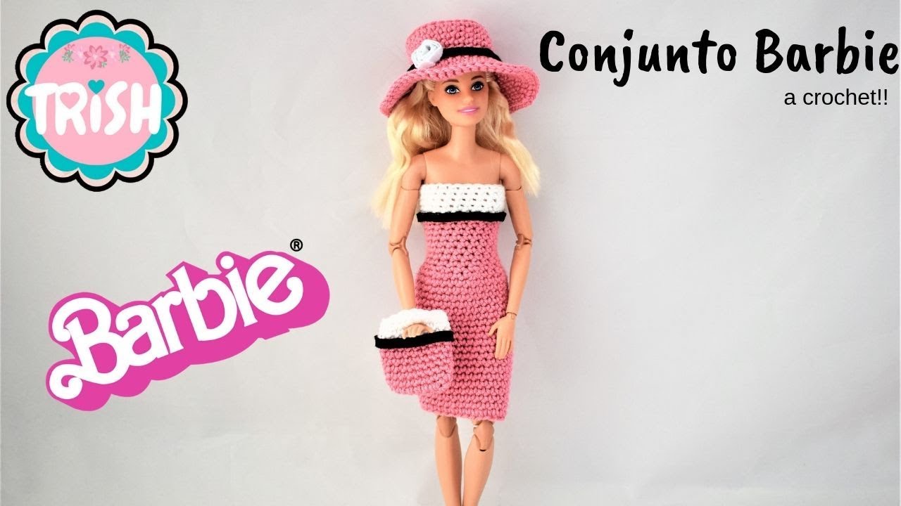 DIY Conjunto para Barbie tejido a crochet muy fácil - Mundo Doll