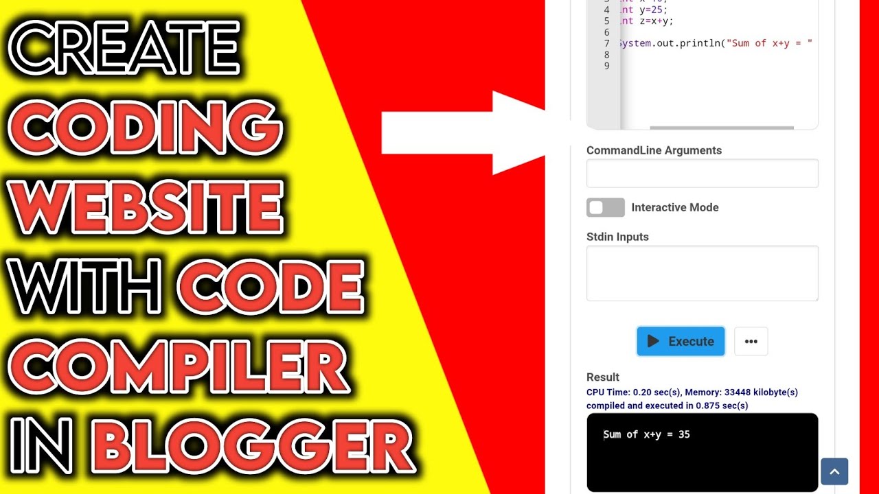 Create Coding Website with Code Compiler in Blogger | - YouTube