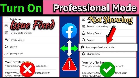 Facebook Profile Turn Professional Mode Option Not Showing | Turn Professional Mode Missing facebook