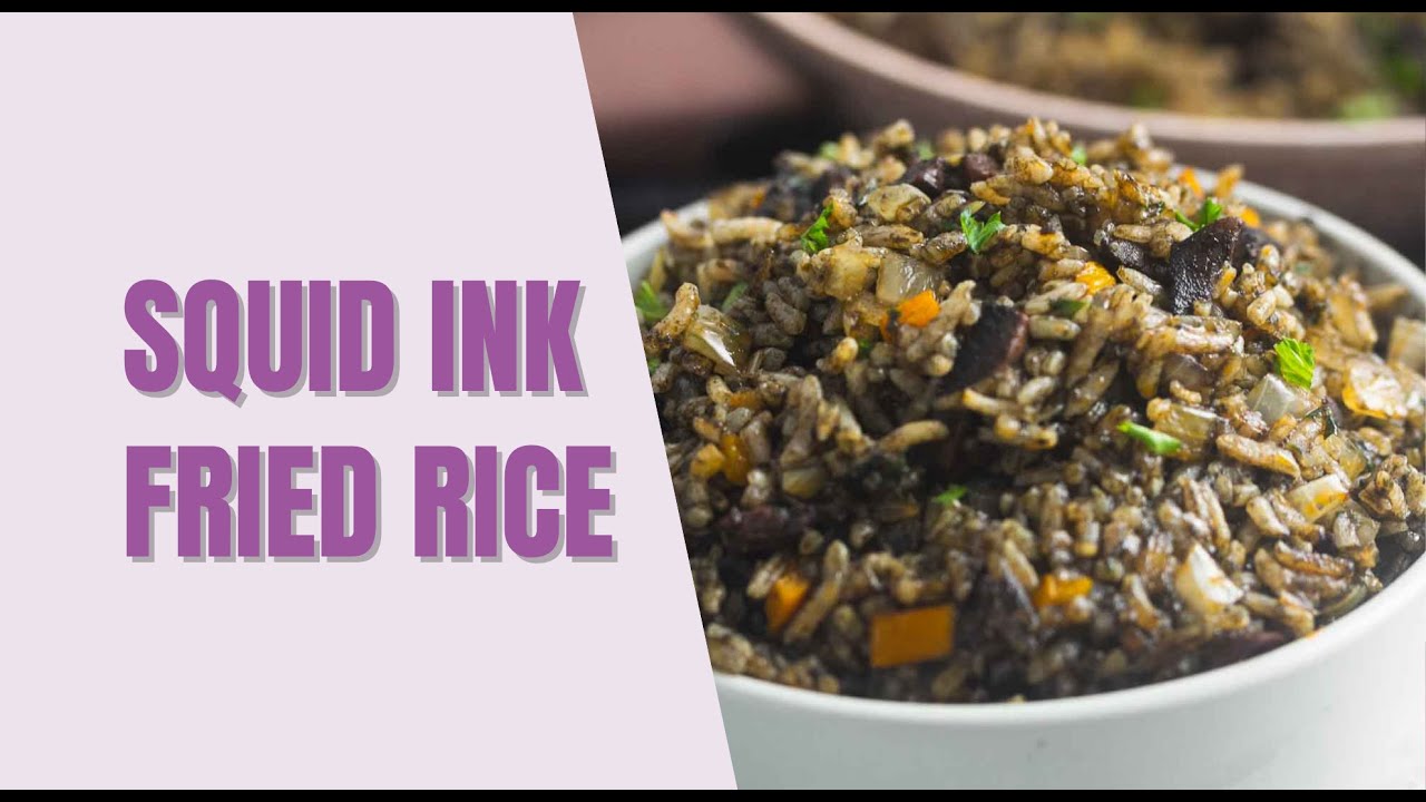 Easy and Quick Squid ink Fried Rice | Using canned squid in its ink