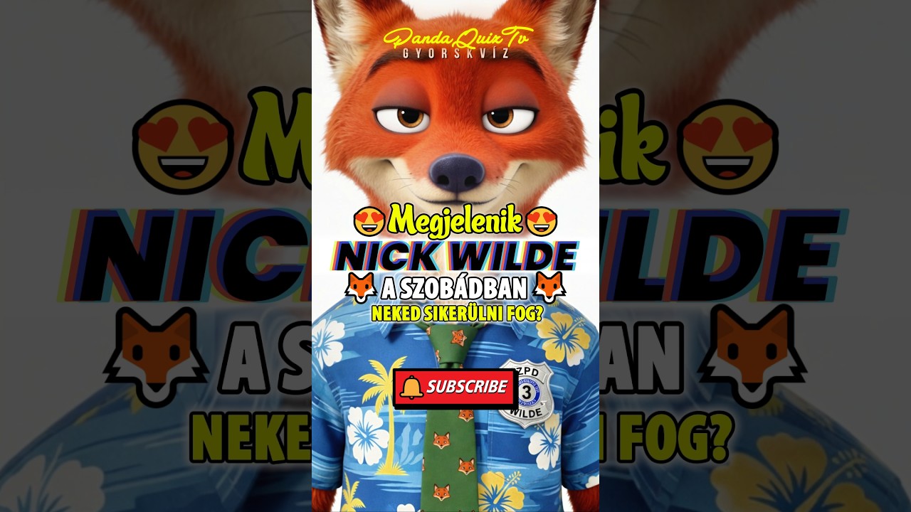 KVÍZ: 🦊NICK🦊MEGJELENIK a SZOBÁDBAN! 🤯Neked SIKERÜL? #shorts #trending #kvíz