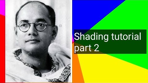 Shading tutorial.How to draw Netaji subhash Chandra Bose.