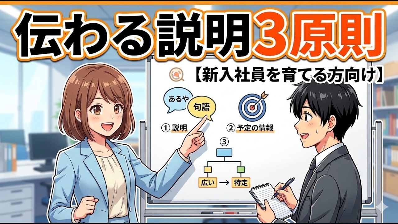 説明上手がしていること3選【職場で新入社員に説明するとき知っておきたいこと】 - YouTube