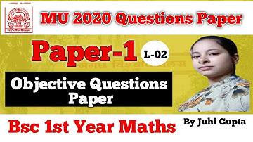 Magadh University Bsc Part 1 Maths Question Paper 2020 | Part-2