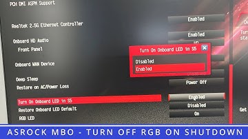 Asrock turn off RGB on shutdown