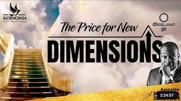 THE PRICE OF NEW DIMENSIONS WITH APOSTLE JOSHUA SELMAN 21|08||2022