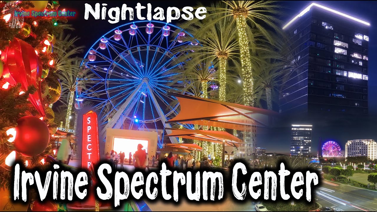 Irvine Spectrum Center nightlapse at Christmas time in Irvine CA YouTube