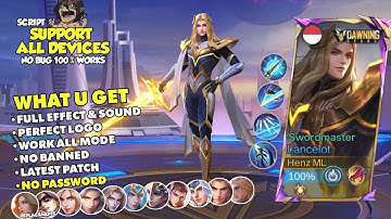 NEW! Script Skin Lancelot HERO Dawning Stars No Password - Full Effect & Sound With Logo - Latest