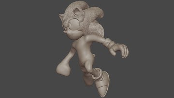 Sonic the Hedgehog modelling Part 2 (#timelapse)