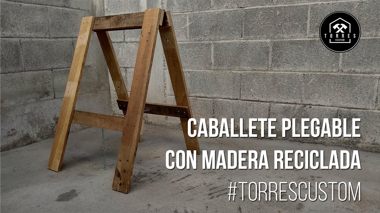 TC015  Caballete plegable con madera reciclada 