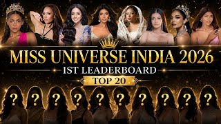 Miss Universe India 2026 Top 20 ! First Leaderboard 